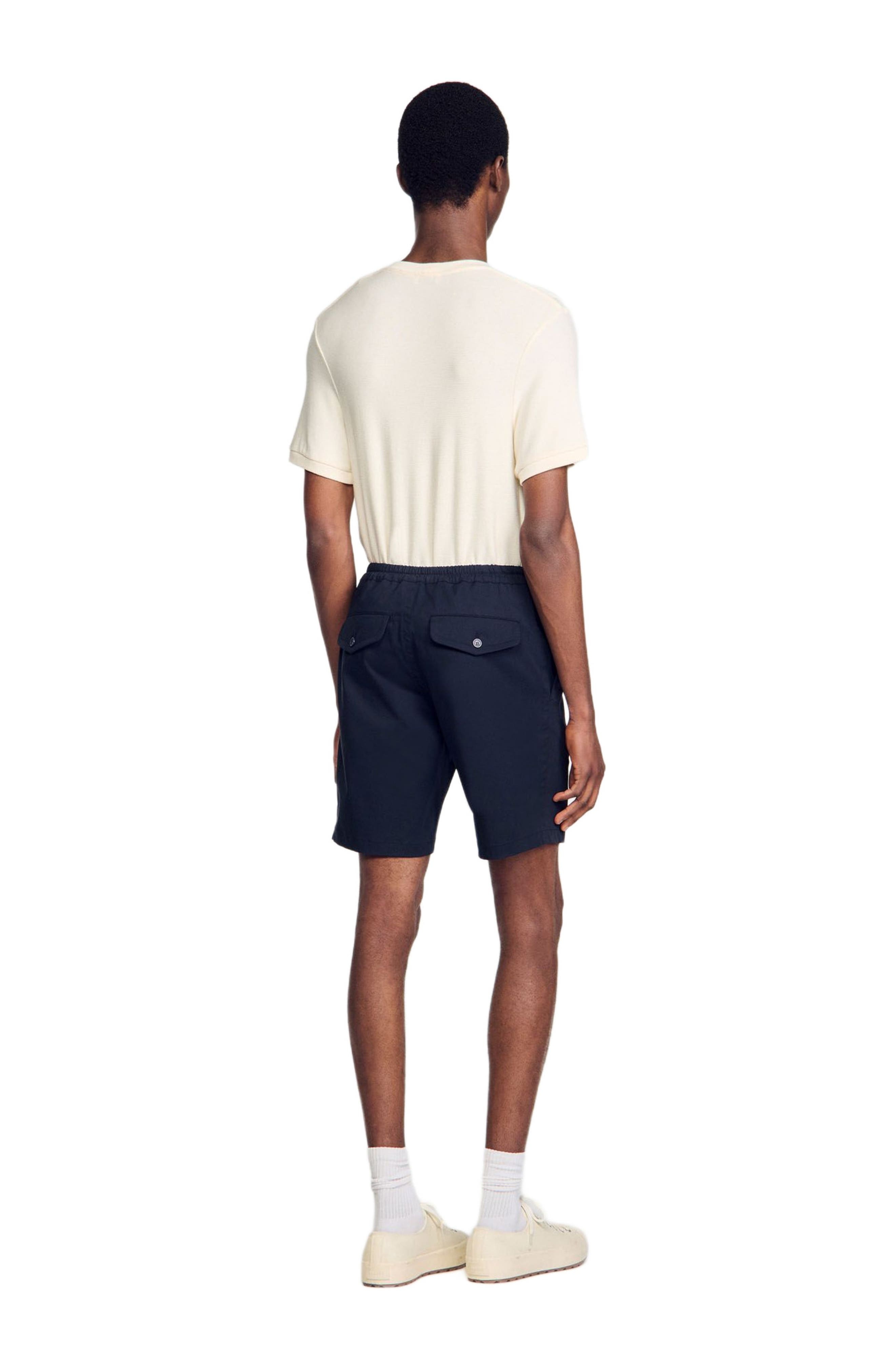 SANDRO Cotton shorts in Midnight Blue at Nordstrom - 2