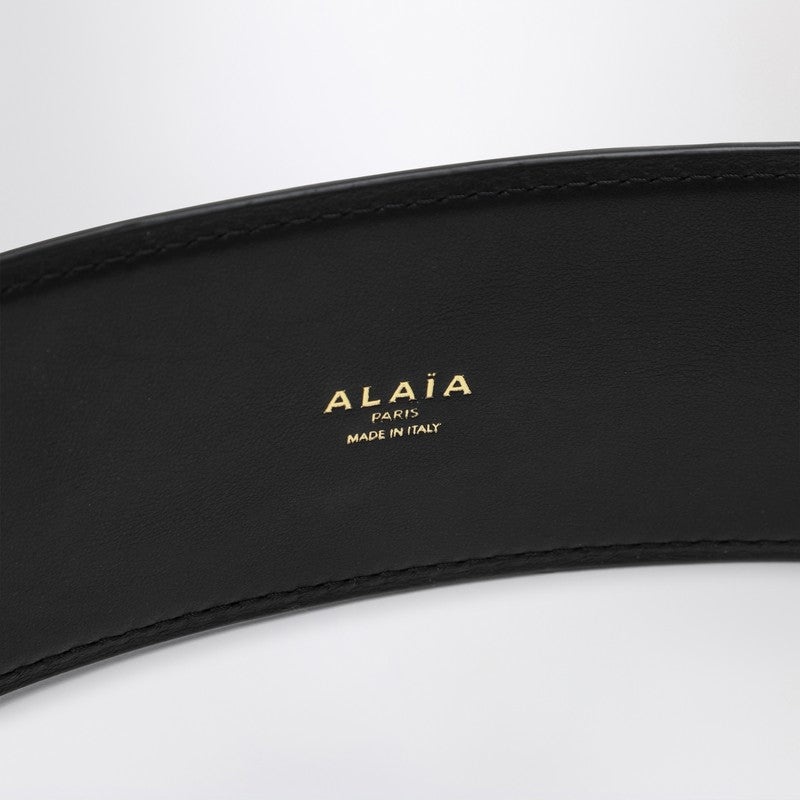 Alaia Black Leather Flex Twist Belt Women - 4