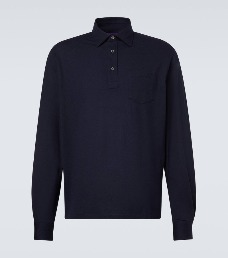 Cotton and cashmere polo shirt 1