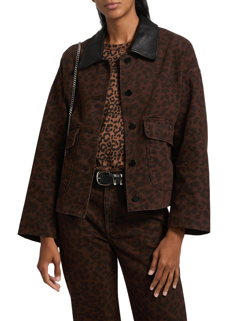Women's Natalia Leopard-Print Cotton Jacket - Espresso Leopard 3