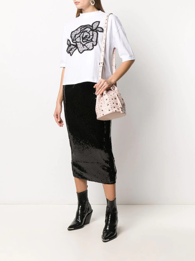 REDValentino embroidered rose T-shirt outlook