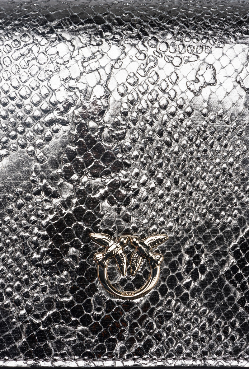 PINKO GALLERIA MINI LOVE BAG CLICK IN PUNCHED REPTILE SKIN 5