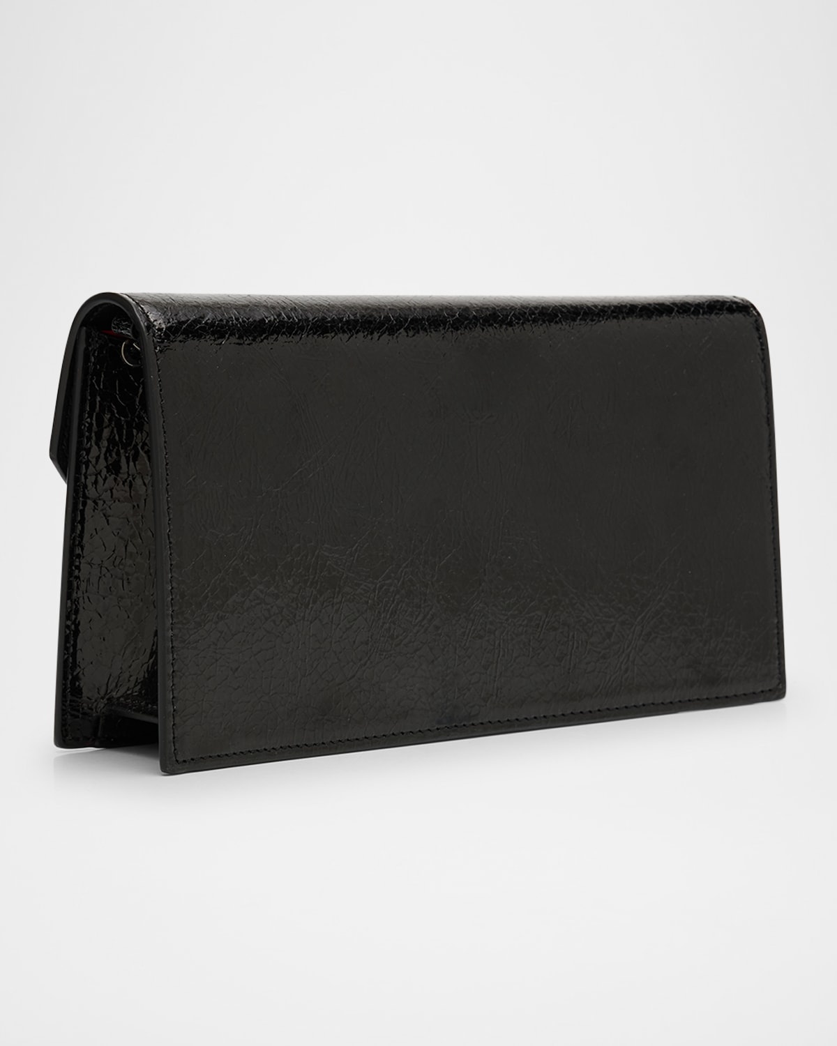 Loubi54 Crinkled Leather Clutch Bag - 3