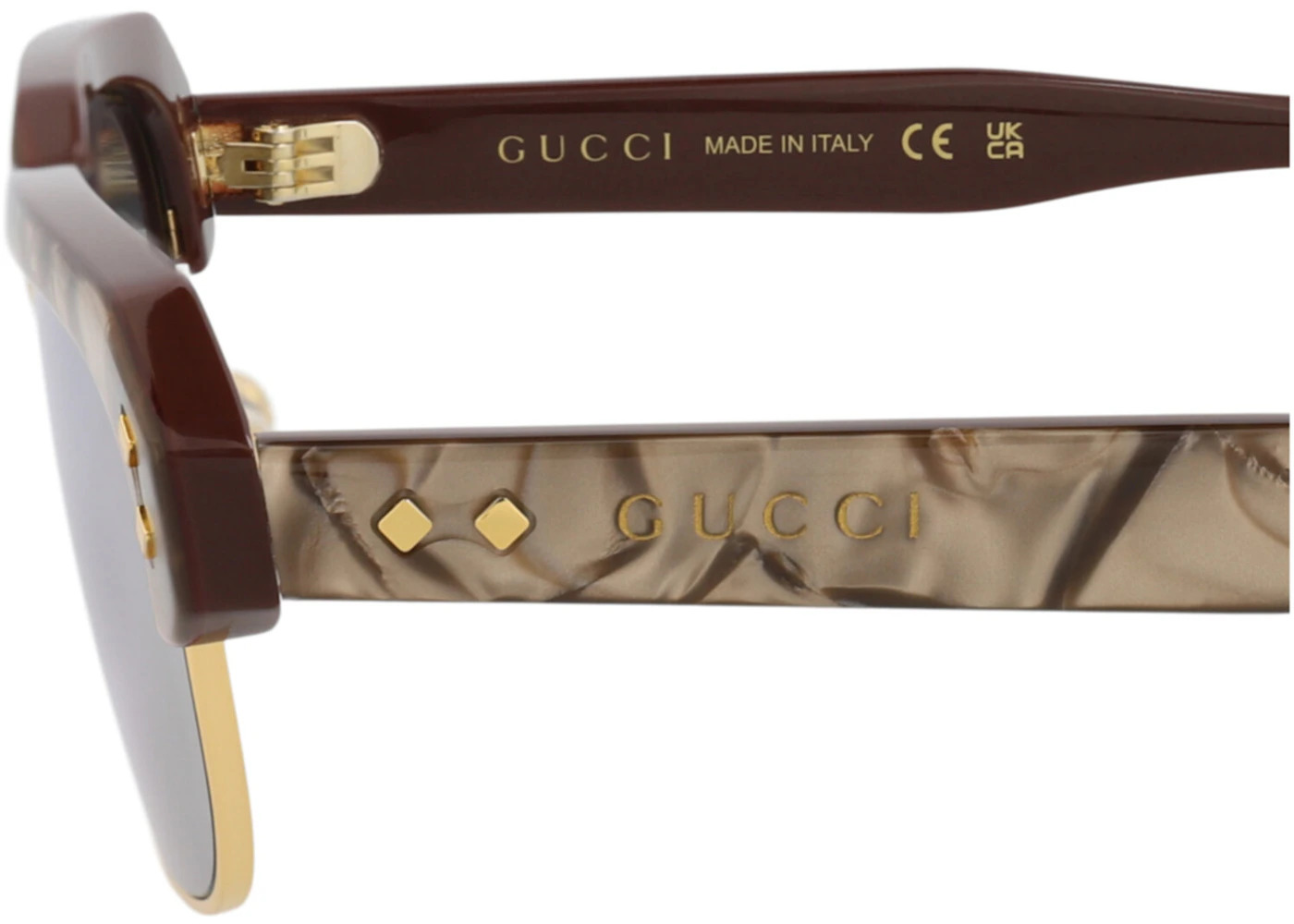 Gucci Square-Frame Recycled Acetate Sunglasses Brown/Brown/Silver (GG1480S-30014510-002) - 4