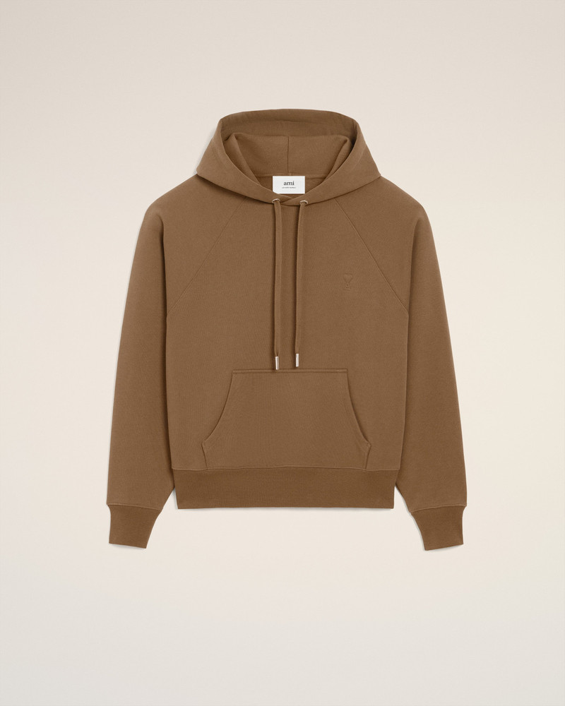 BROWN COTTON AMI DE COEUR HOODIE 6