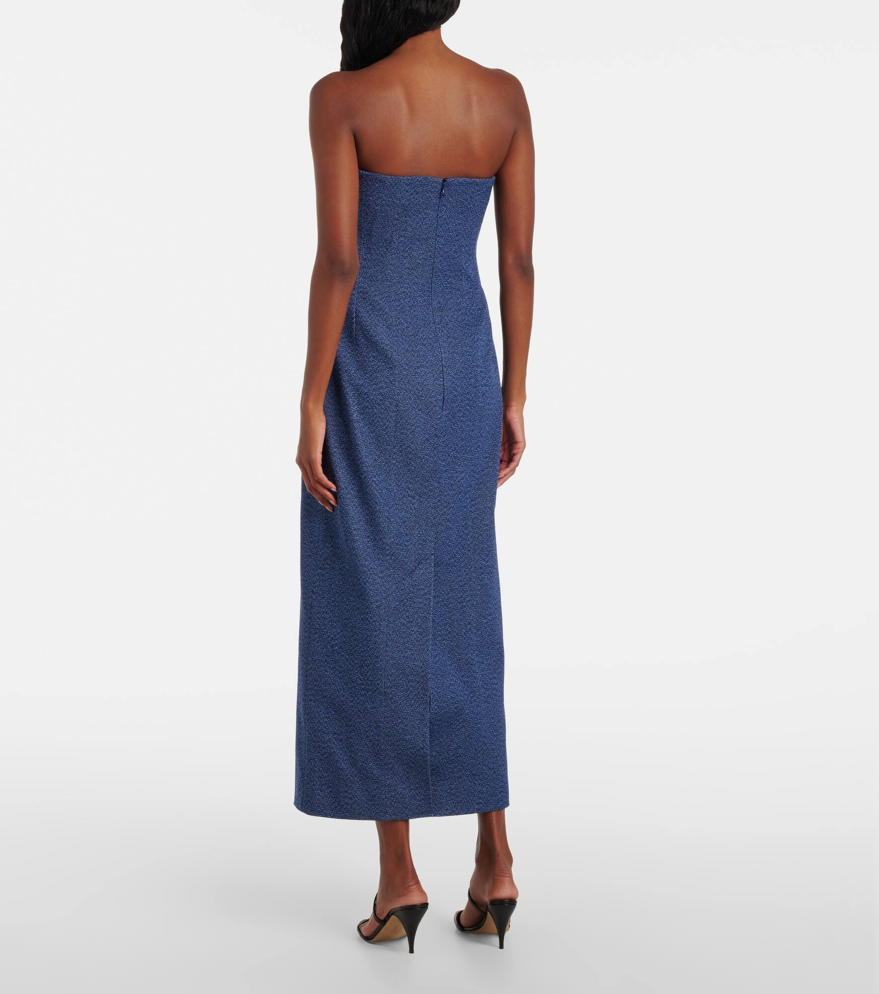 Alba strapless denim midi dress - 3