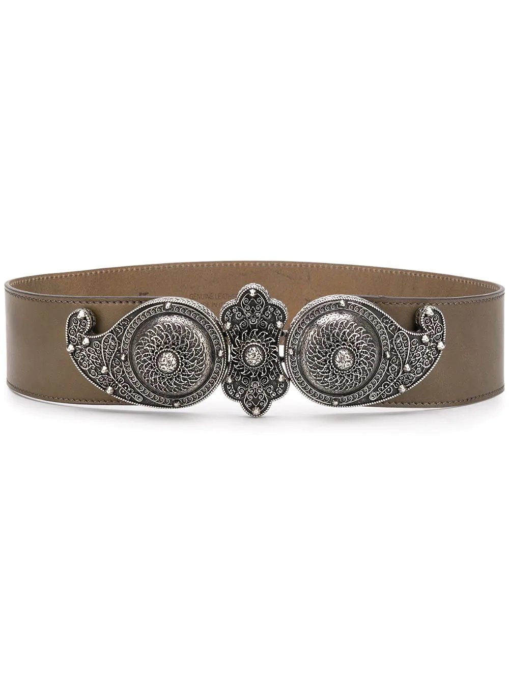 engraved buckled belt - 1