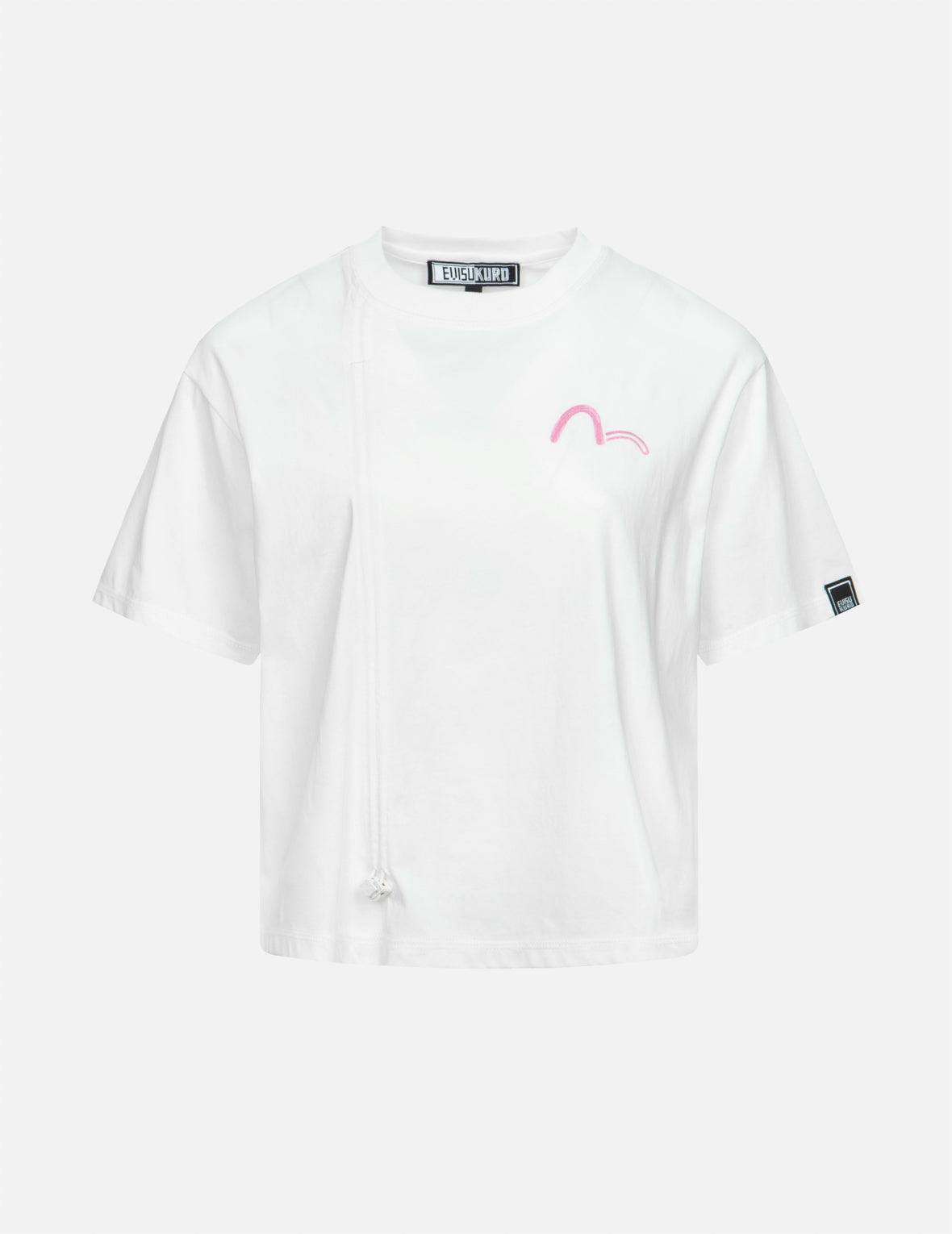Brush Art Kamon Ruched Fashion Fit T-Shirt - 2