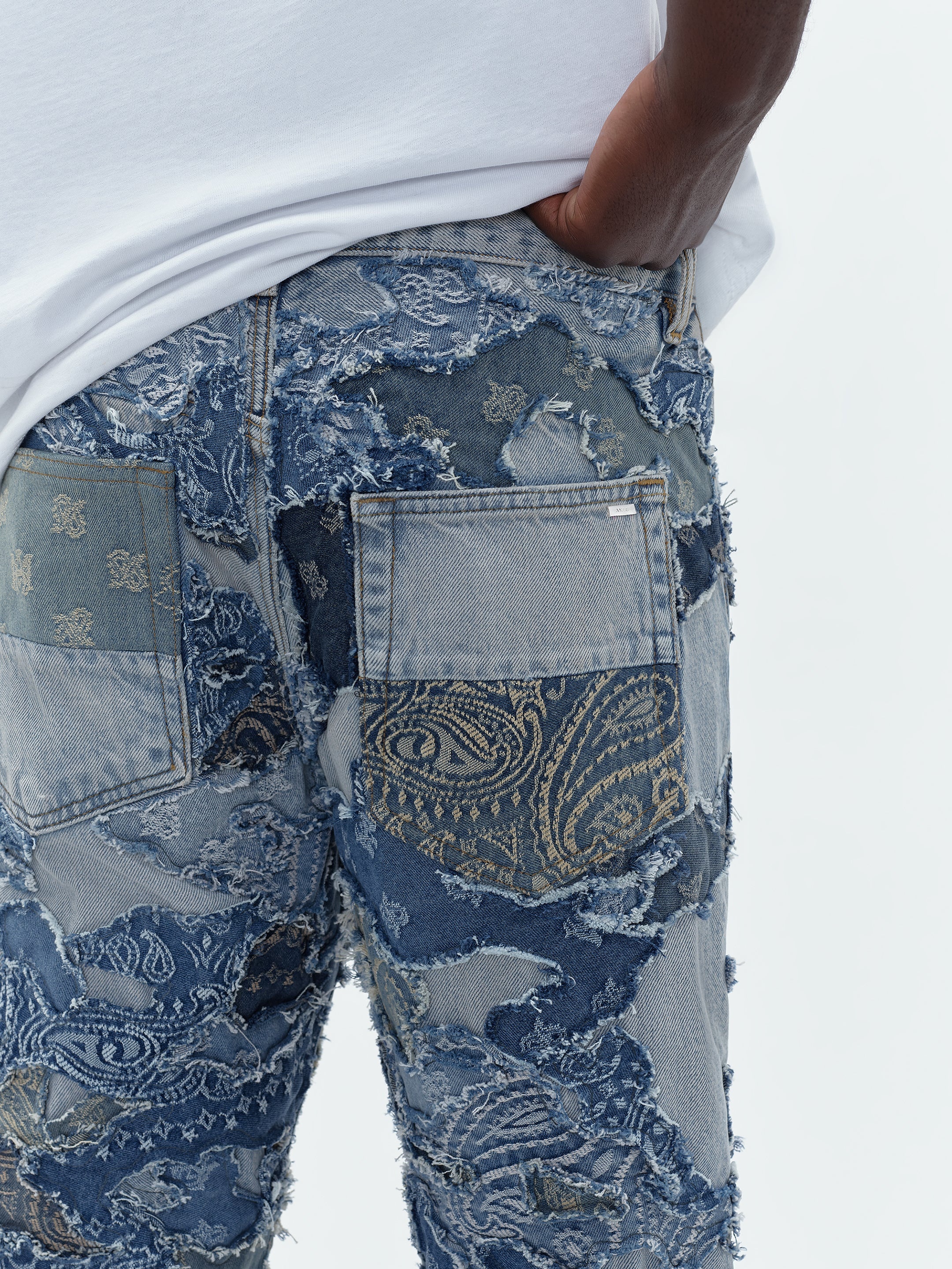 PATCHWORK CAMO STRAIGHT JEAN - 9