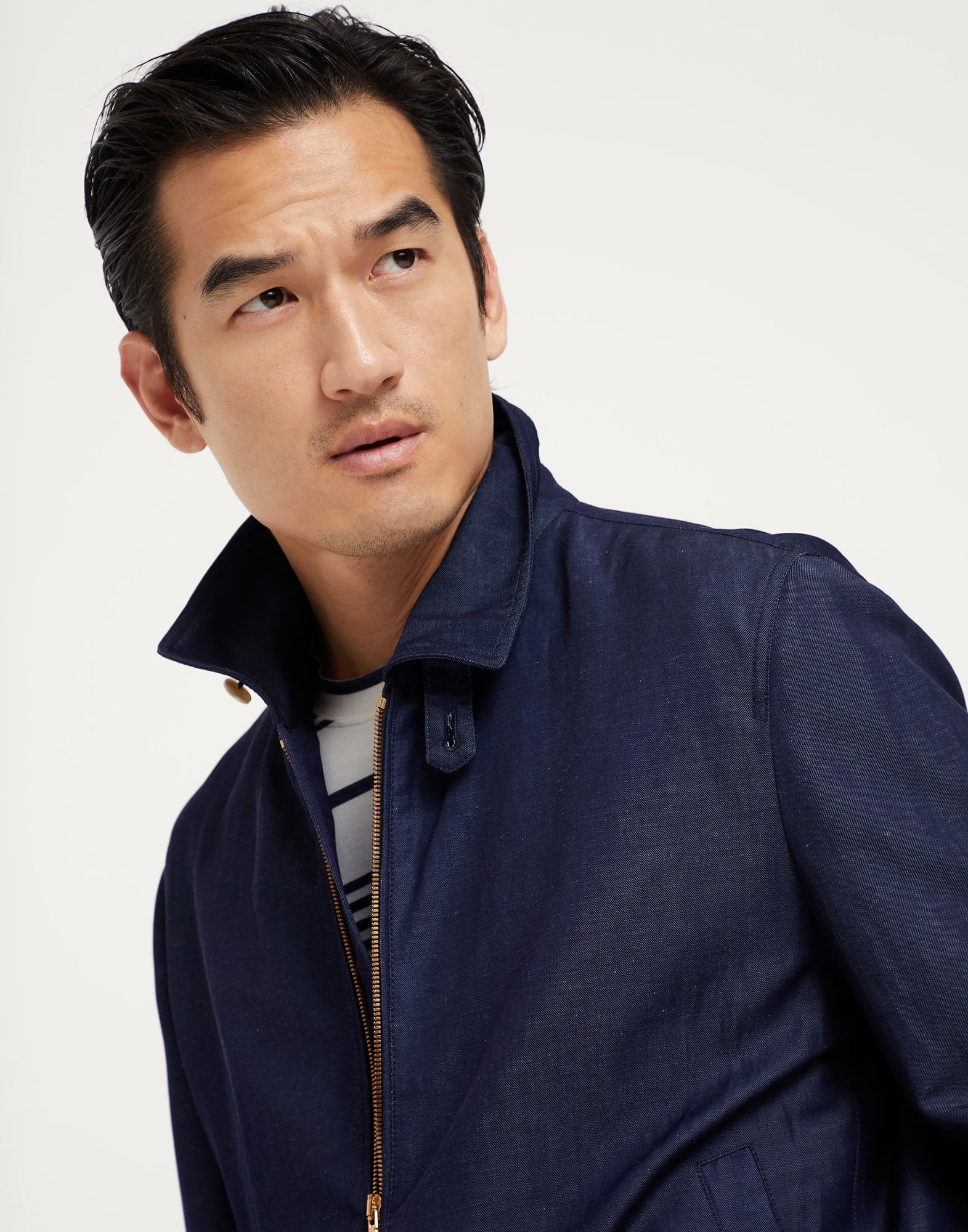 Wool and linen denim-effect twill outerwear jacket - 3