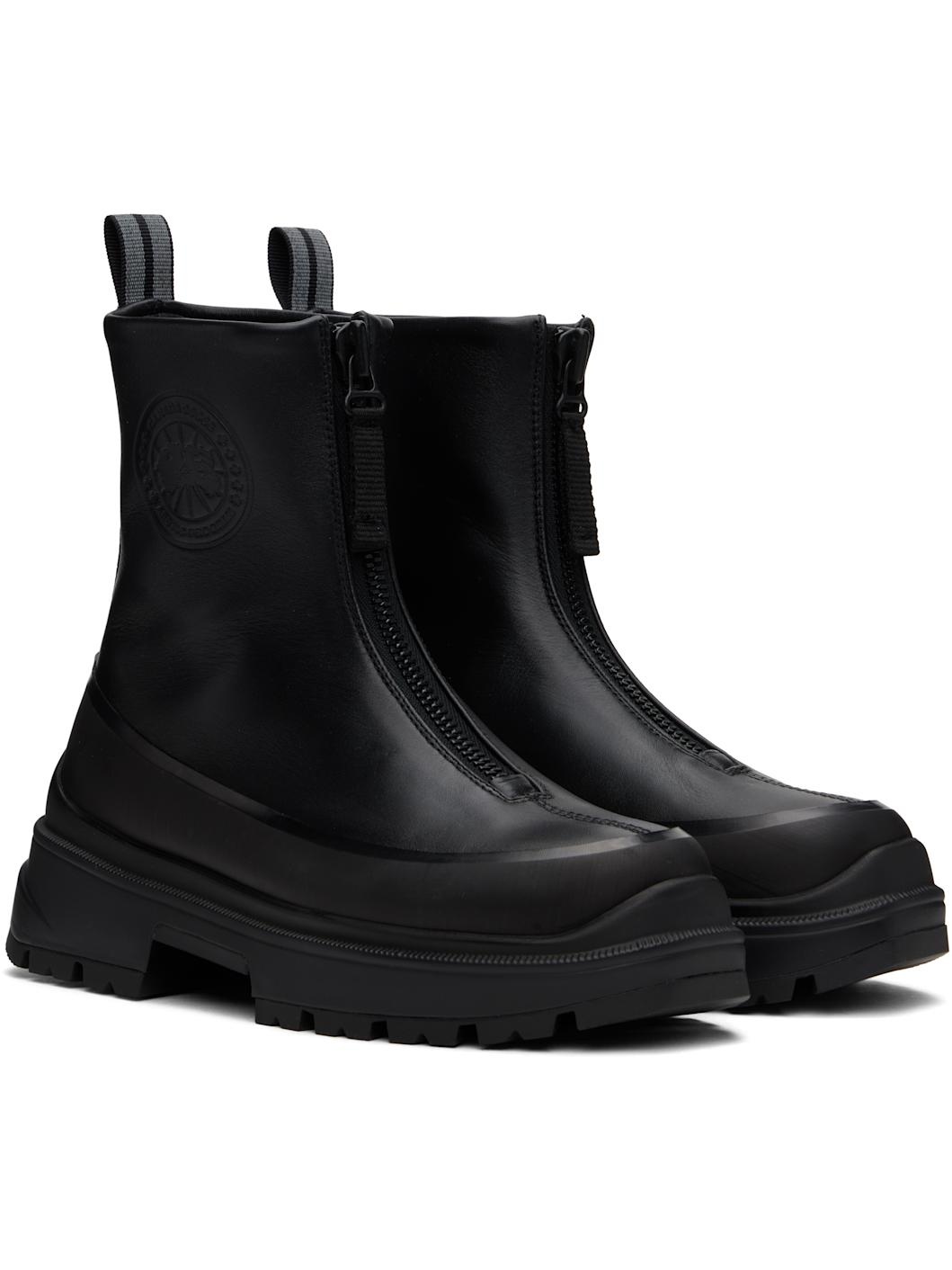 Black Kya Zip-Up Boots - 4