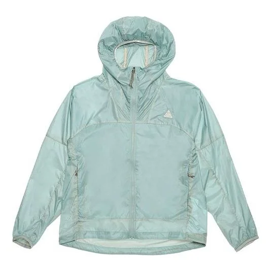 Nike ACG Cinder Cone Pattern Splicing Solid Color Zipper Hooded Jacket Green DB0979-014 - 1