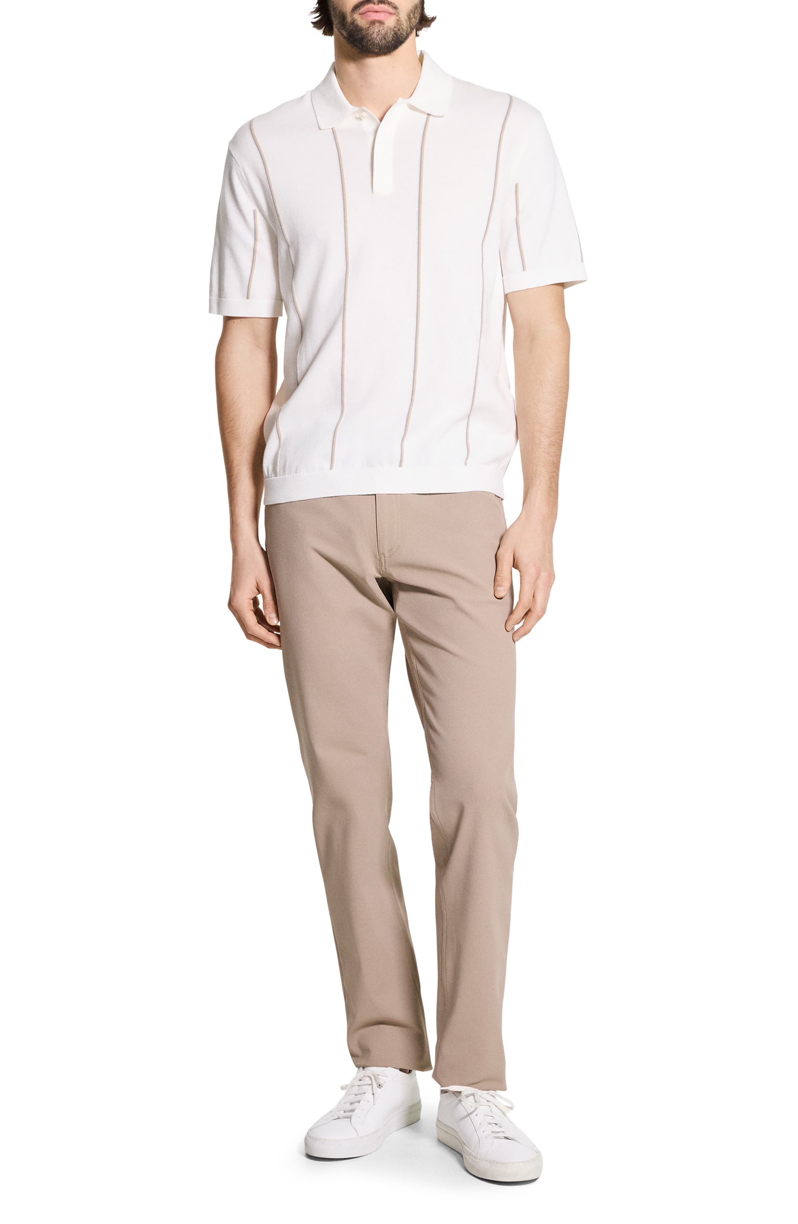 Theory Cotton Polo in White Multi at Nordstrom - 6