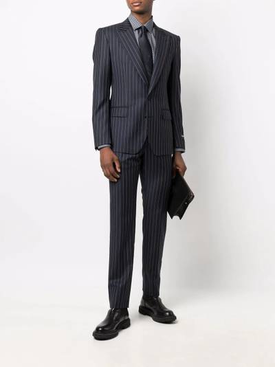 Dolce & Gabbana single-breasted pinstripe suit outlook