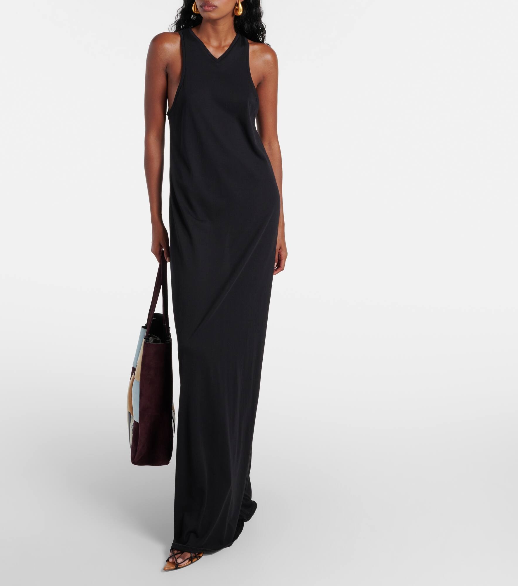 Vernetta cotton-blend jersey maxi dress - 6