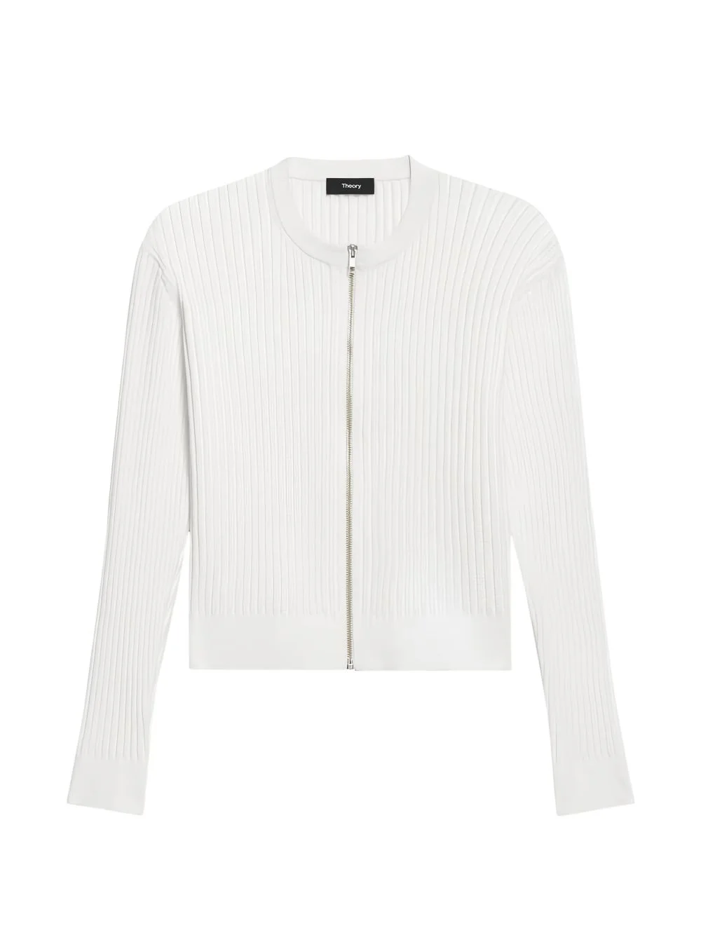 pointelle ribbed cardigan - 1