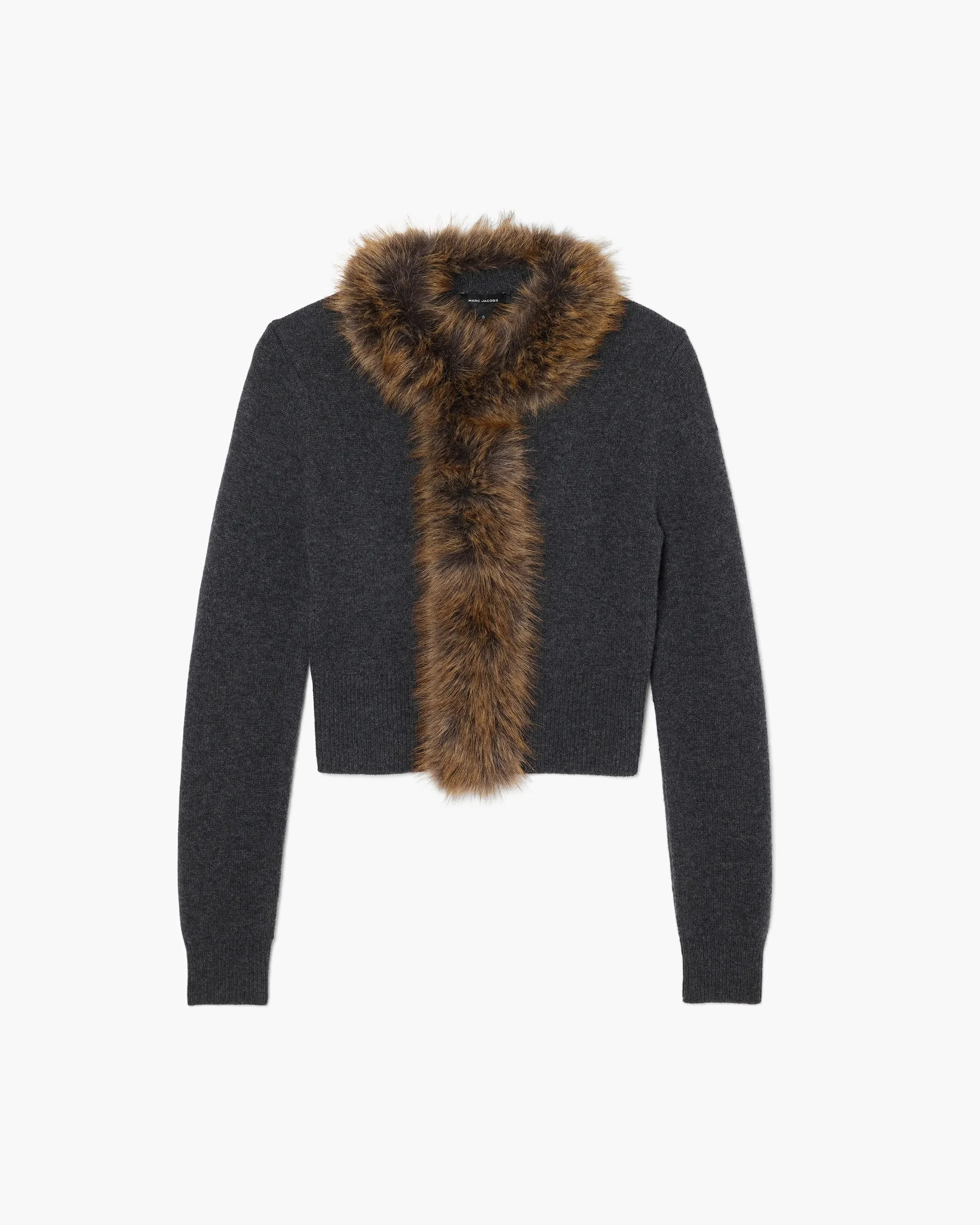 FAUX FUR LINED CARDIGAN - 1