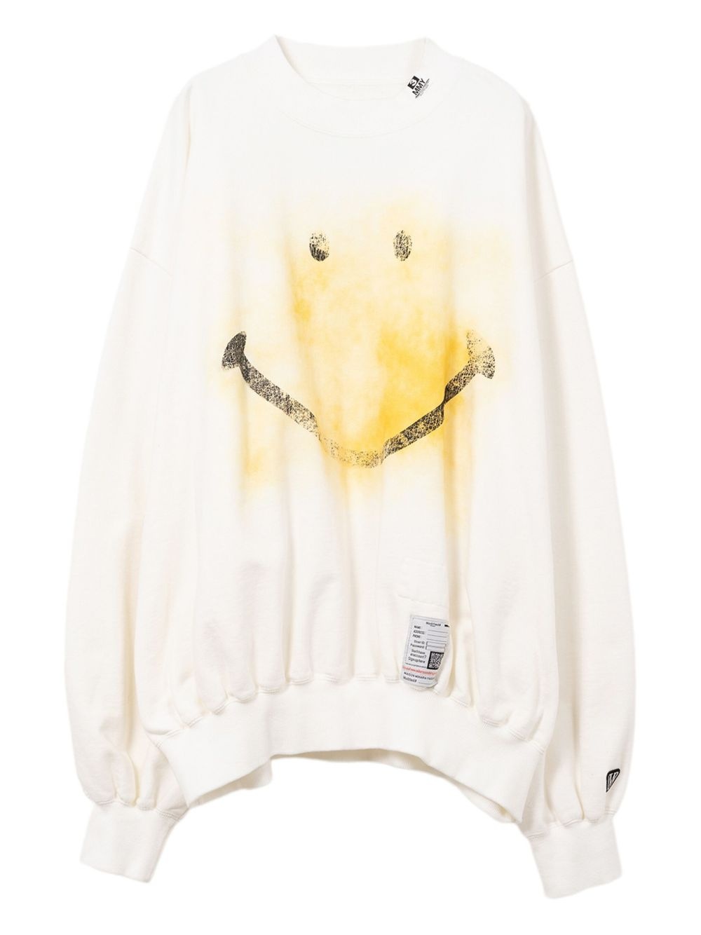 smiley face-print sweatshirt - 1