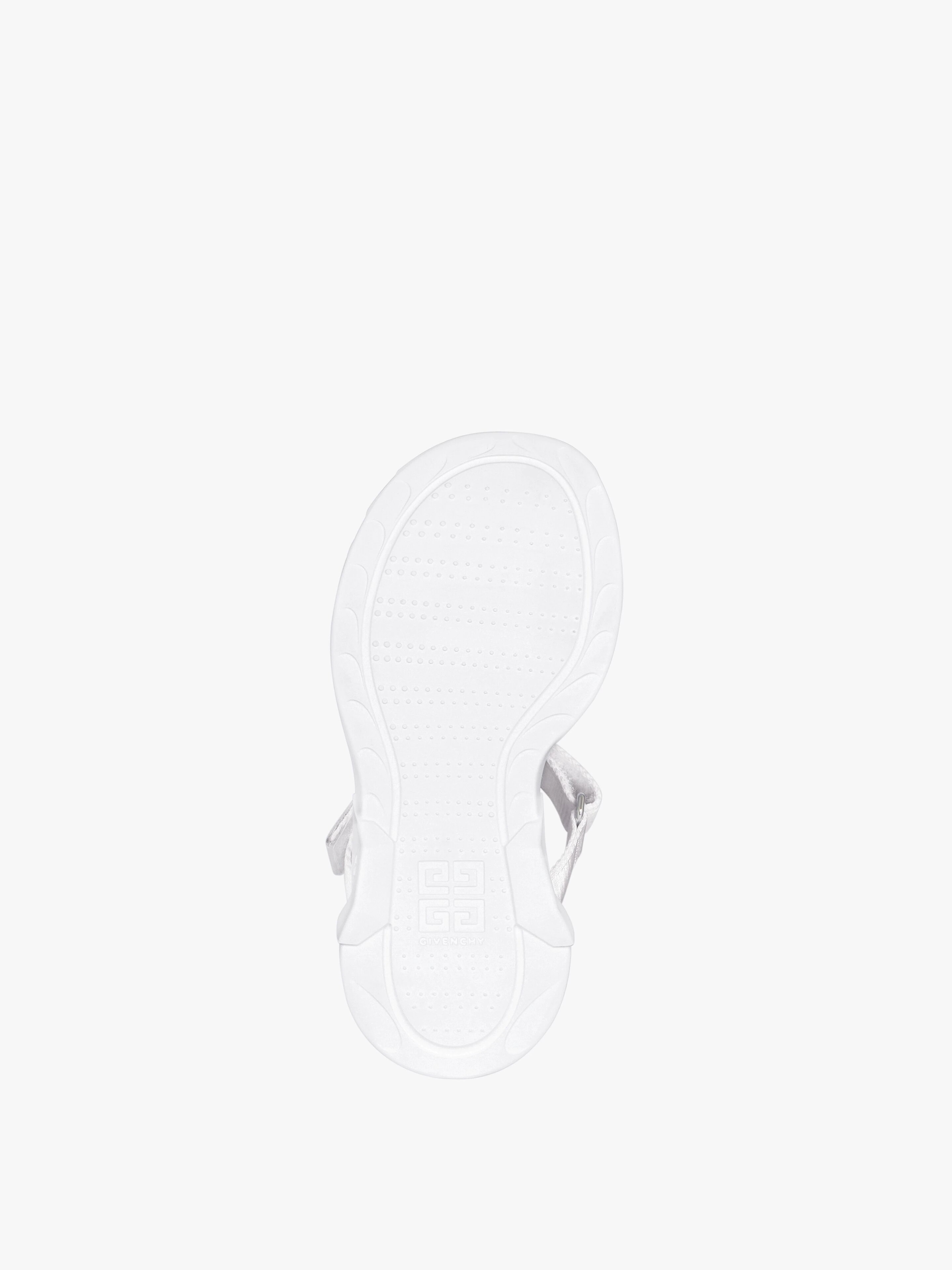 MARSHMALLOW SANDALS IN LEATHER AND CANVAS - 5
