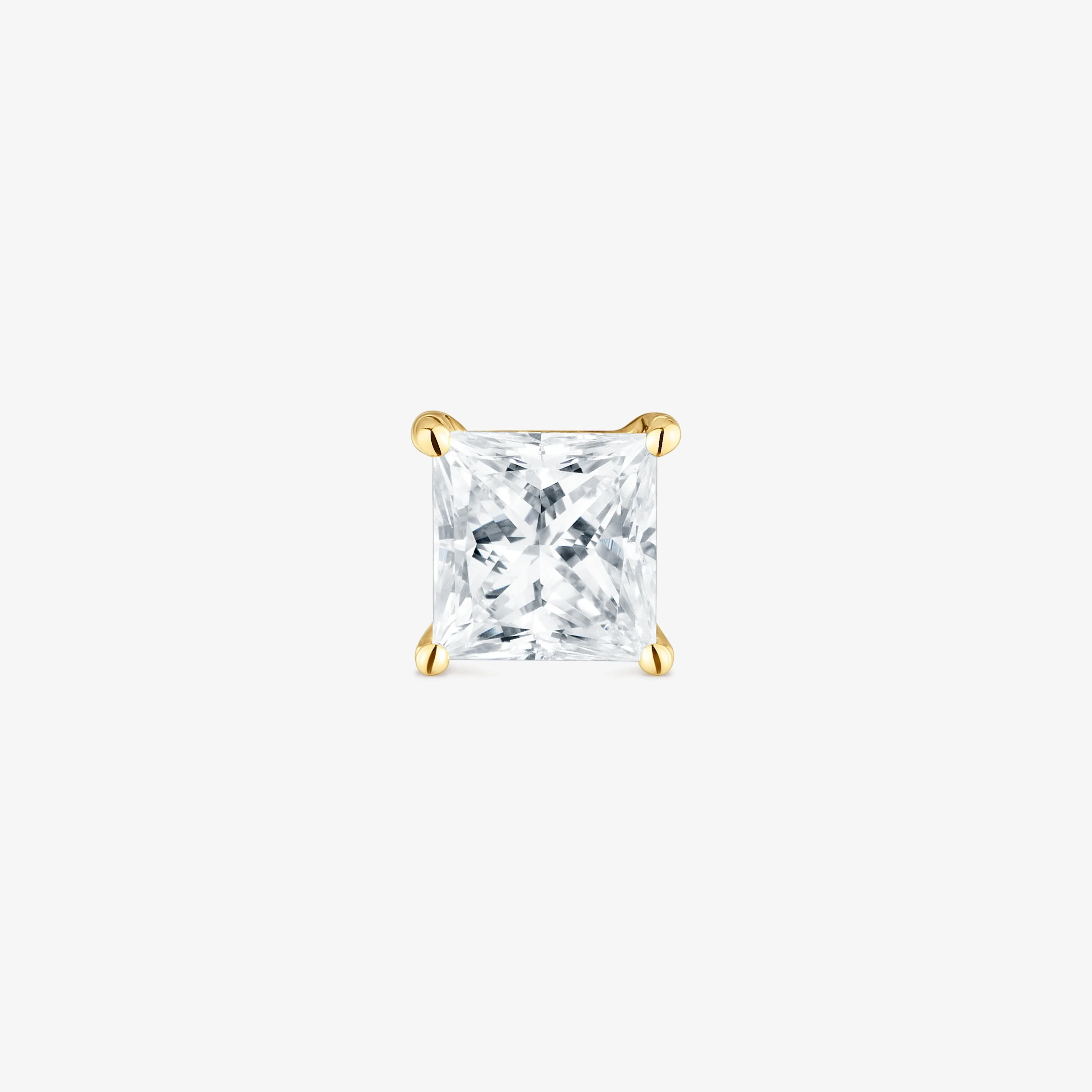14K solid gold Ear piercing with 0.16ct lab-grown diamond Shine LGD - 1