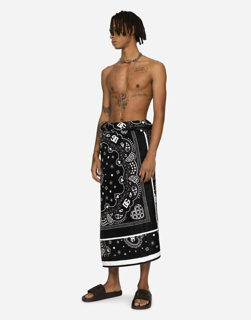 Dolce & Gabbana Bandanna-print cotton beach towel outlook