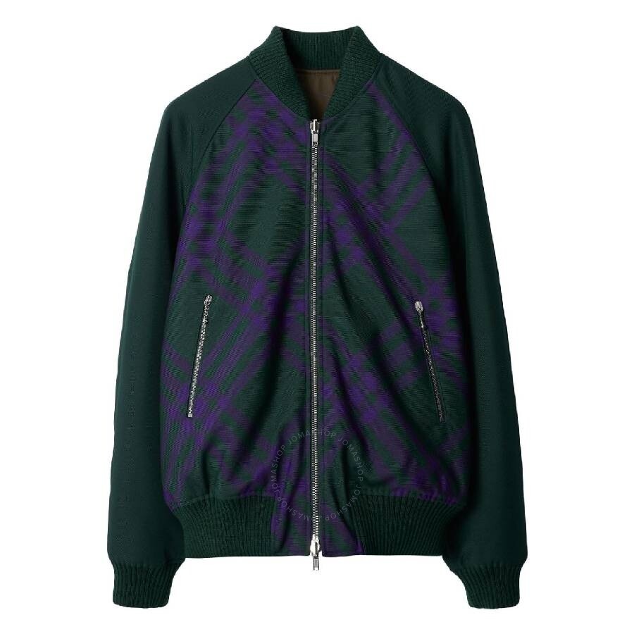Burberry Checked Reversible Bomber Jacket With Zipper - 1