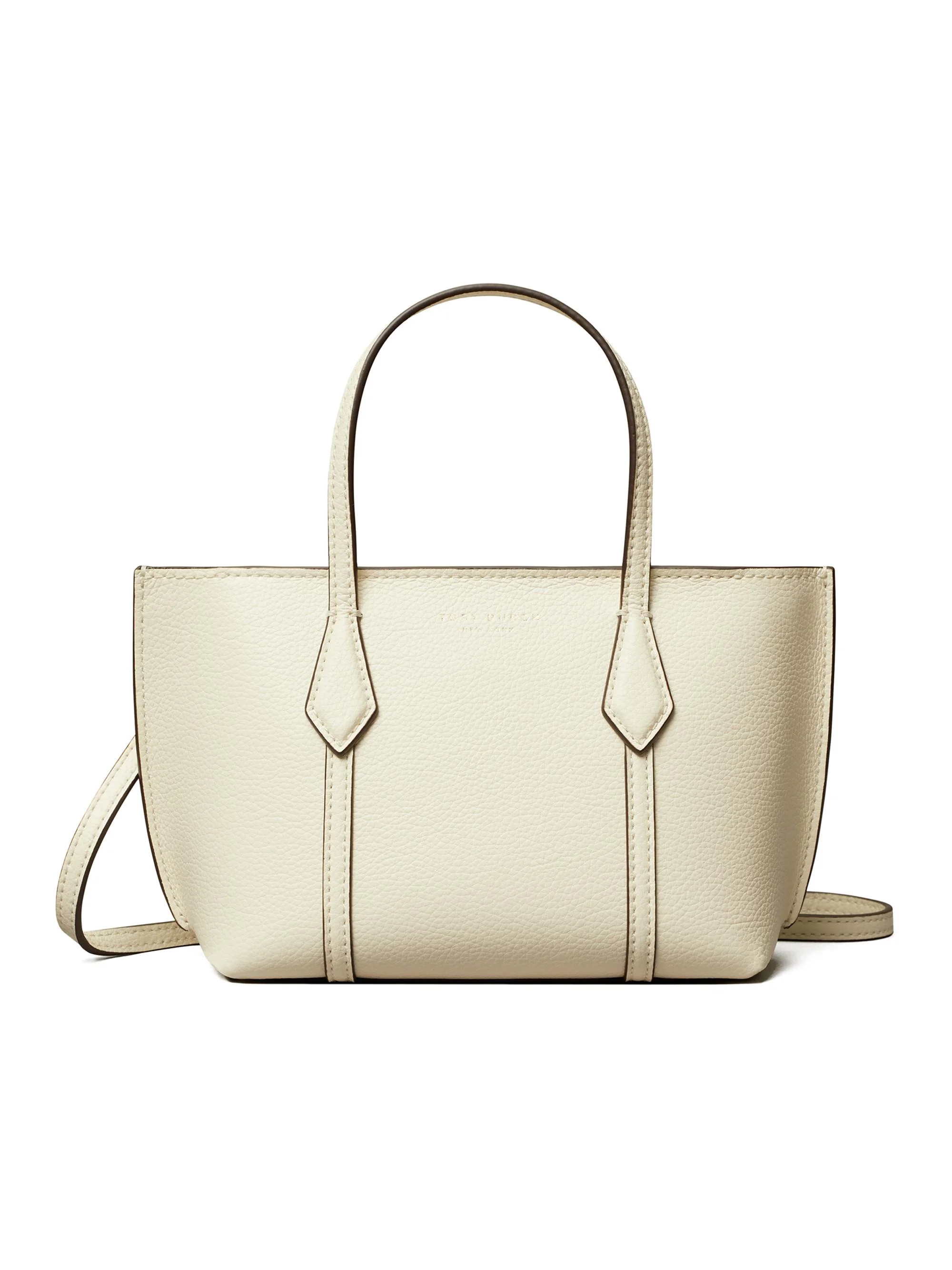 Women's Mini Perry Leather Tote Bag - Warm White - 1