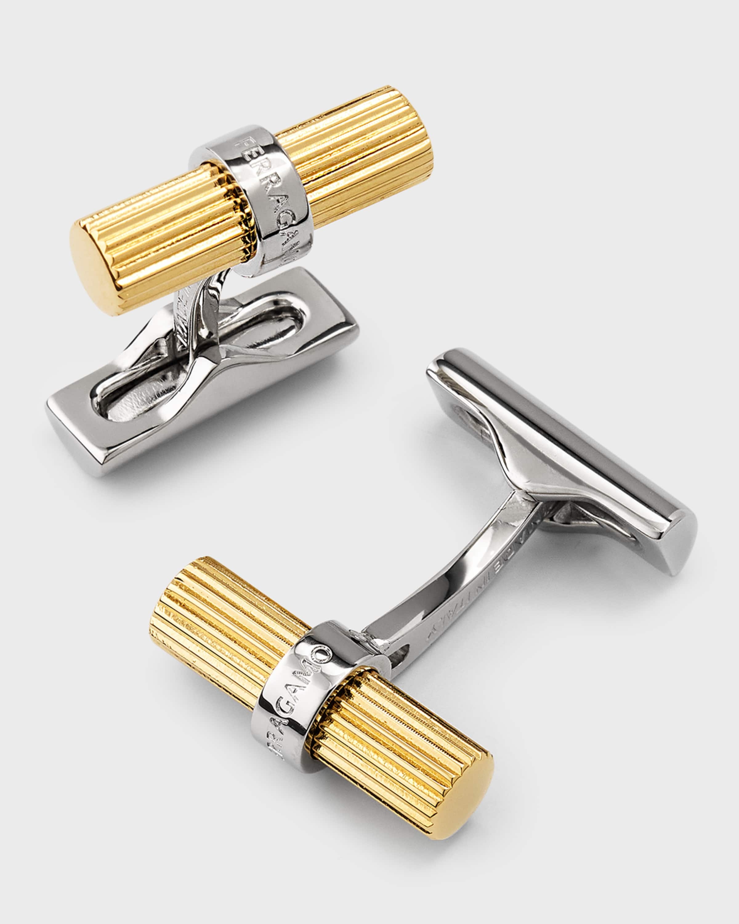FERRAGAMO Men's Branded Two-Tone Cufflinks neimanmarcus REVERSIBLE
