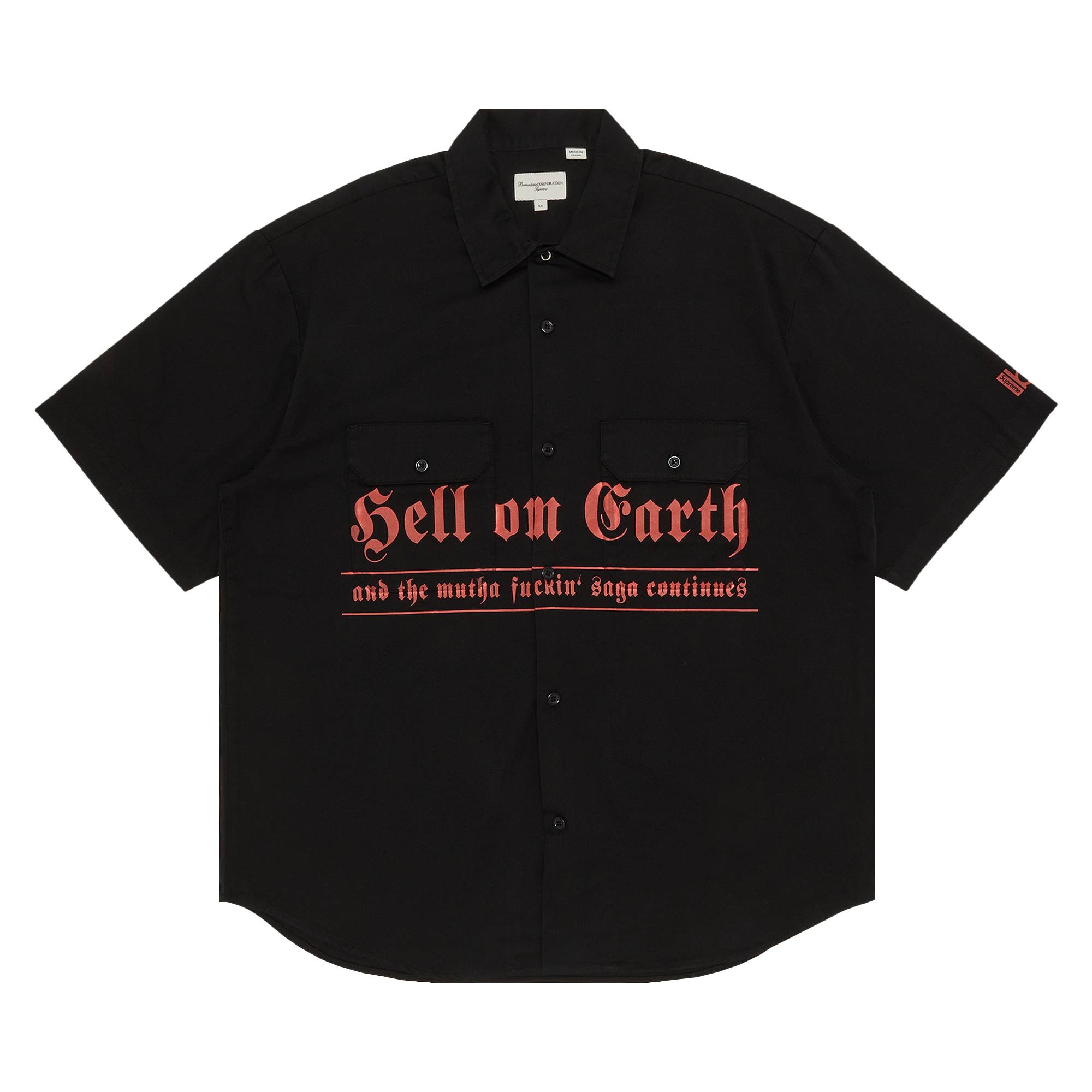 Supreme x Bernadette Corporation Short-Sleeve Work Shirt 'Black' - 1