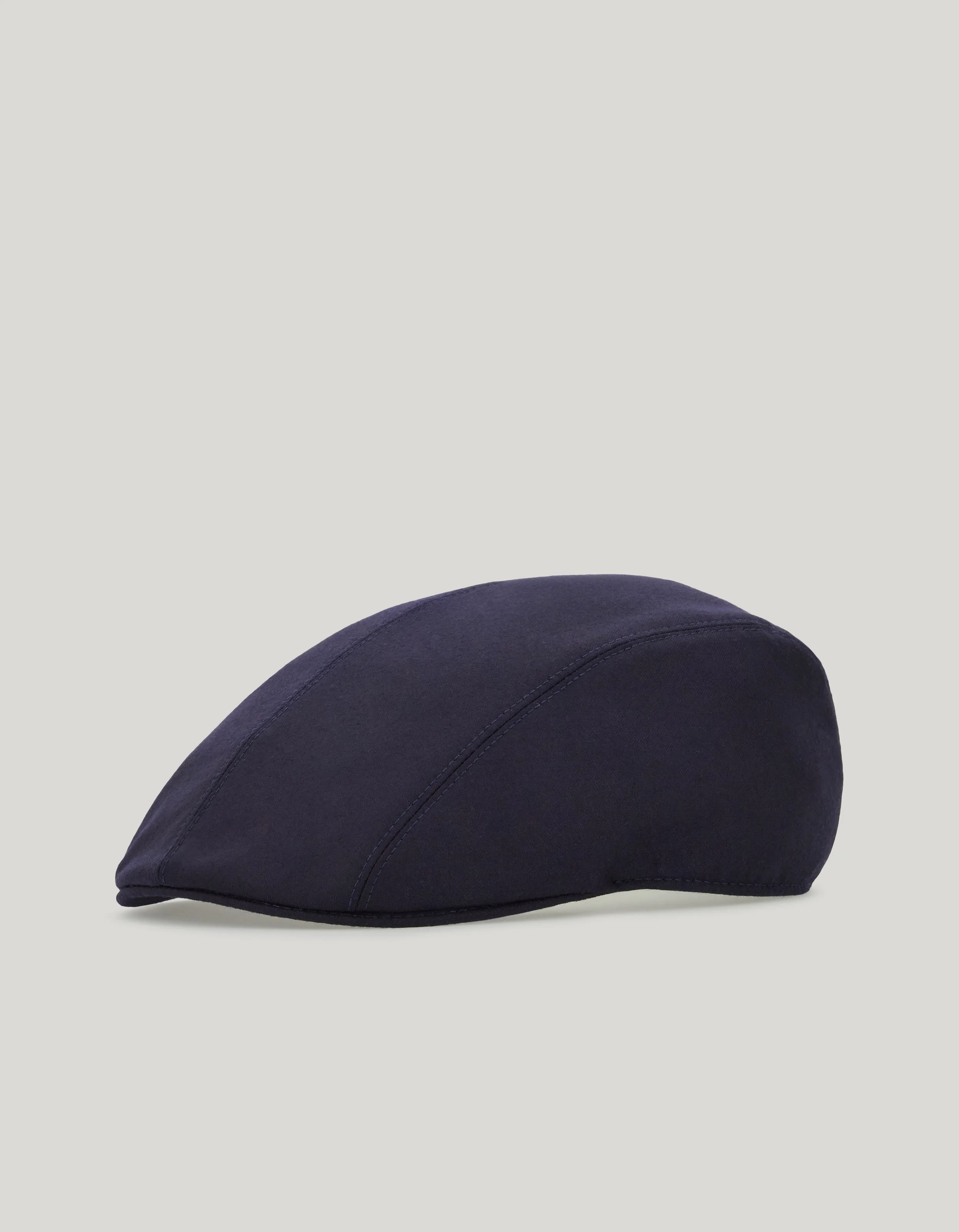 BLUE FLAT HAT WITH LEATHER TAG - 1