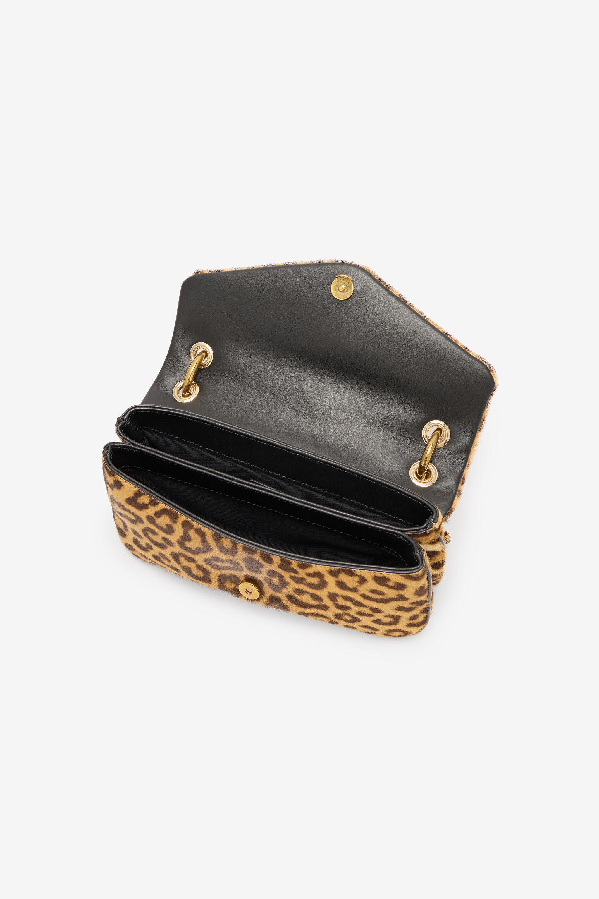 Small Bag With Leopard Skin Print And Chain - 4