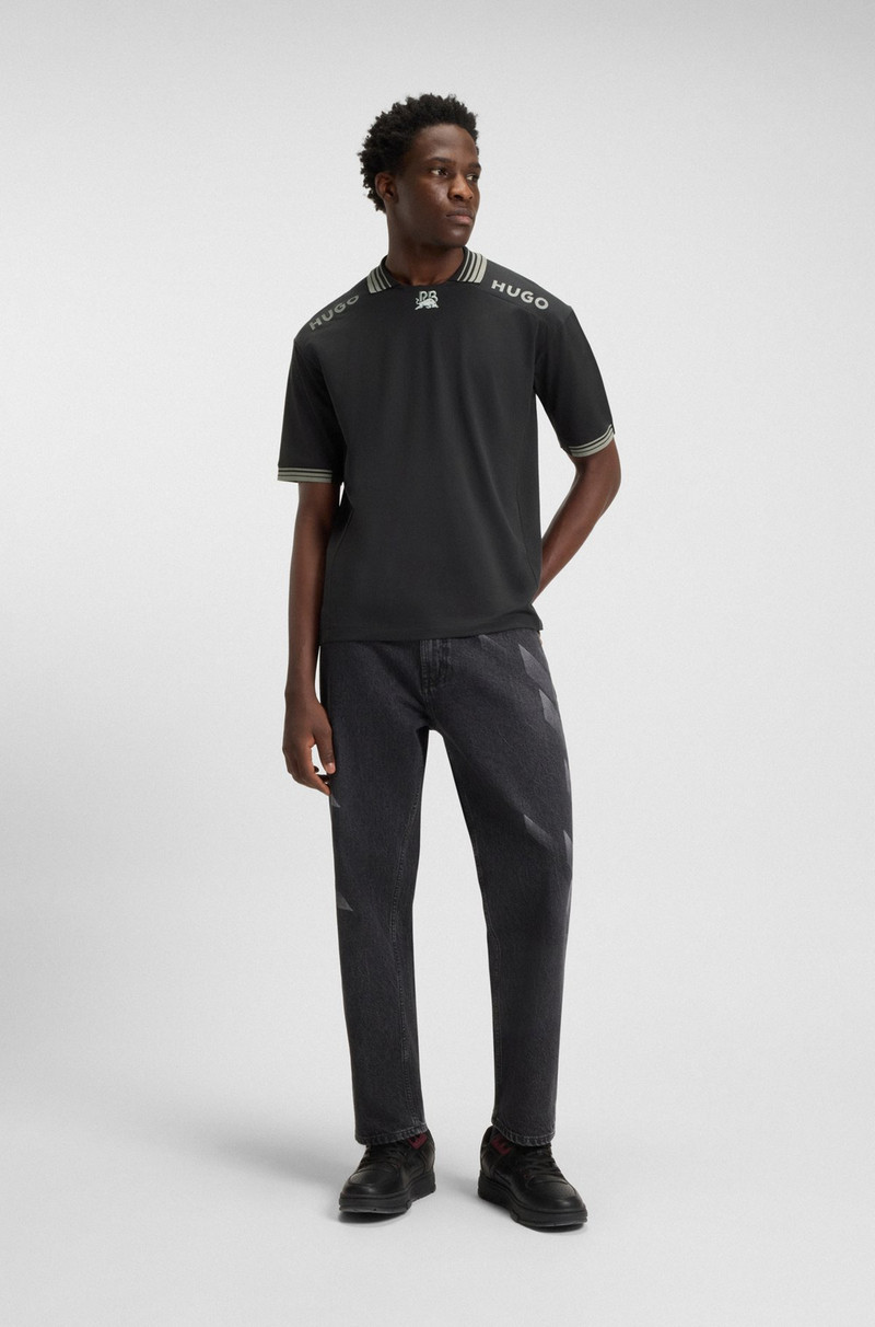 HUGO HUGO X RB POLO SHIRT WITH TIPPING AND LOGOS outlook