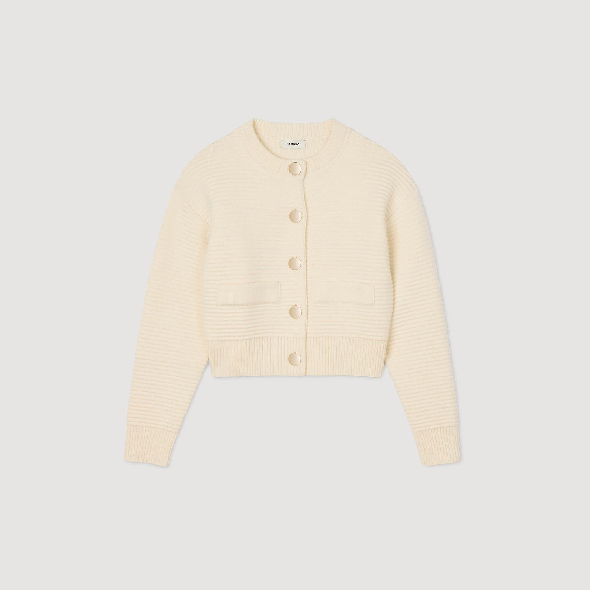 TEXTURED KNIT CARDIGAN - 6