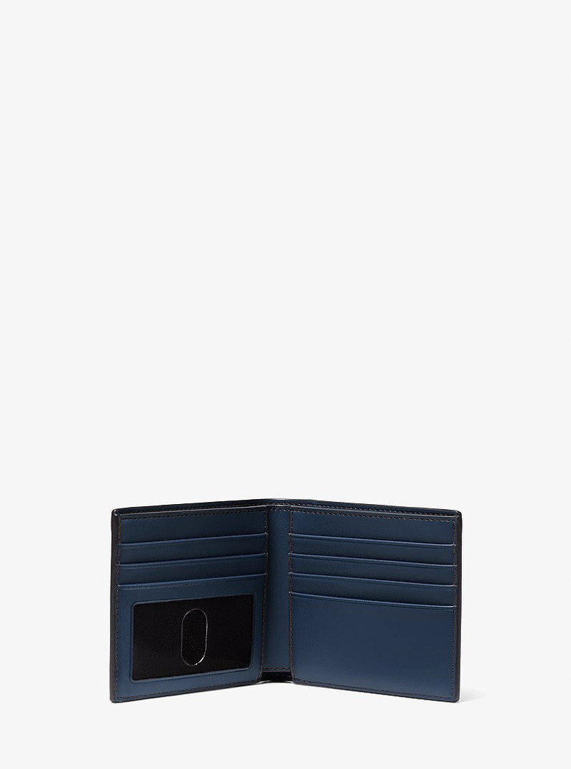MICHAEL KORS Hudson Pebbled Leather Billfold Wallet outlook