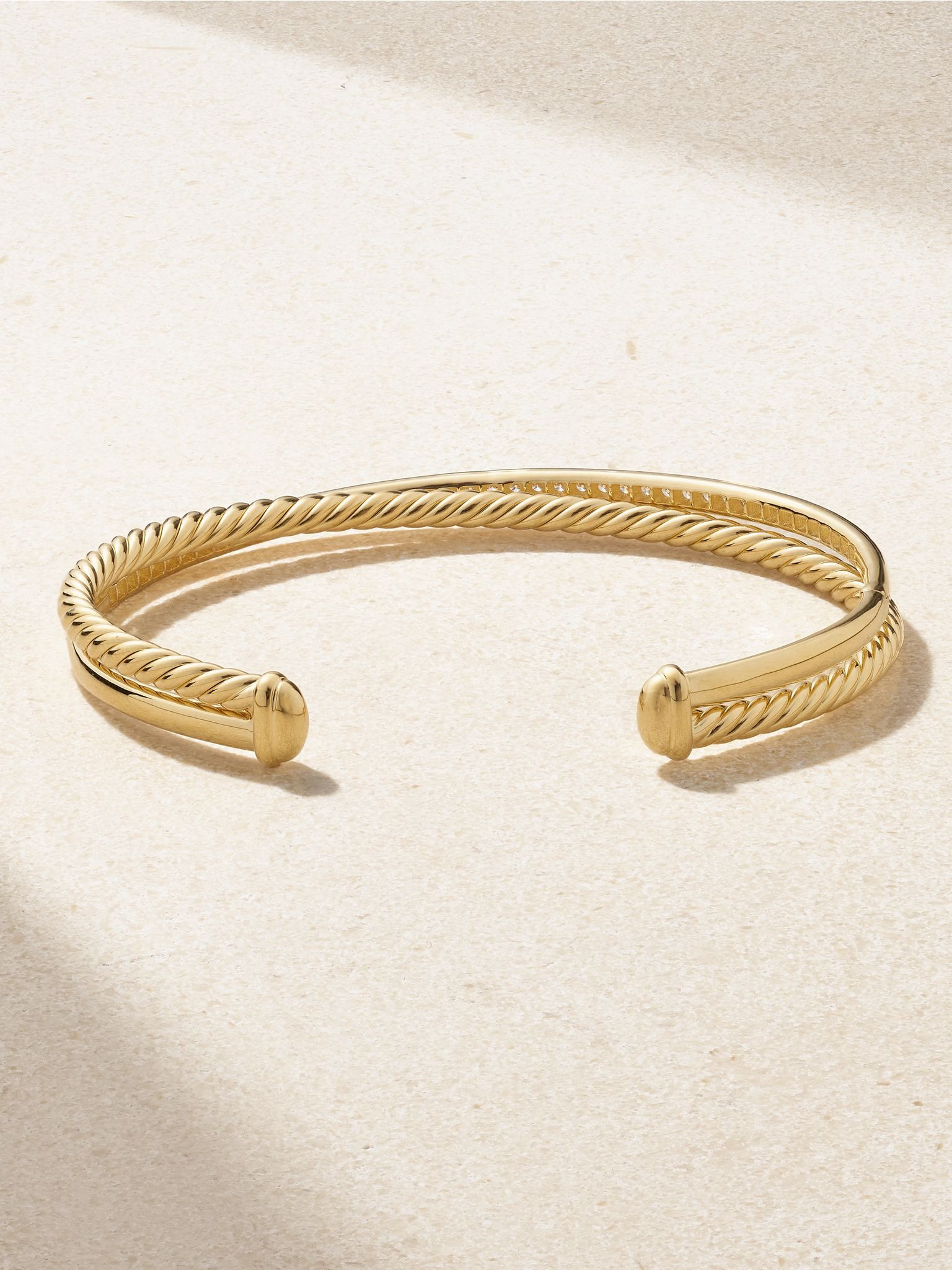 Crossover 18-karat gold diamond cuff Gold - 3