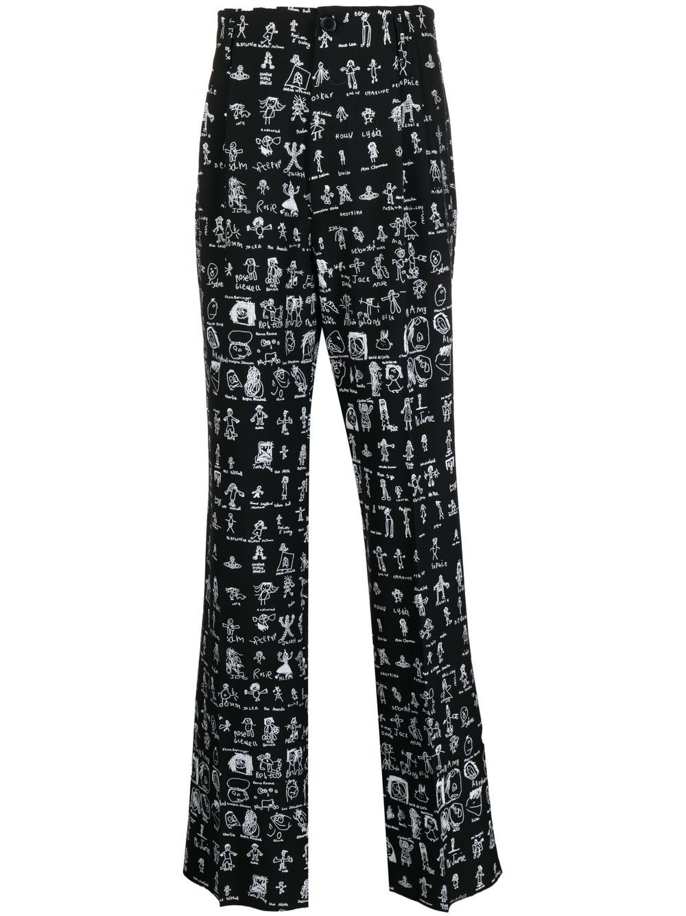 all-over graphic print trousers - 1
