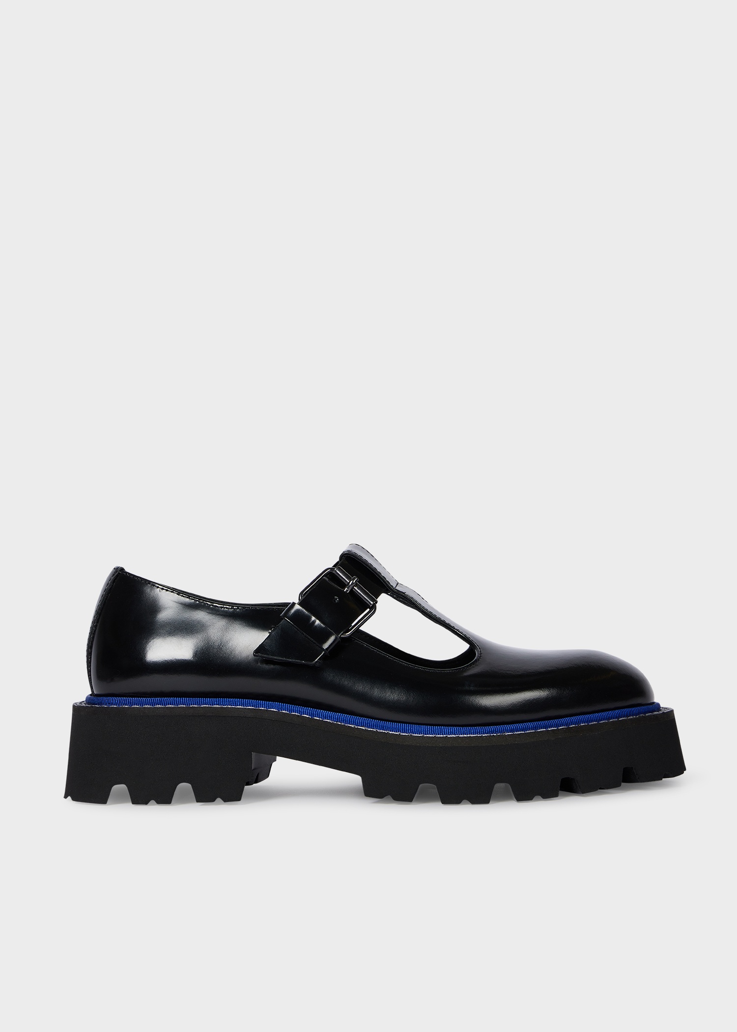 Women's Black High Shine 'Osaka' Chunky Mary Janes - 1