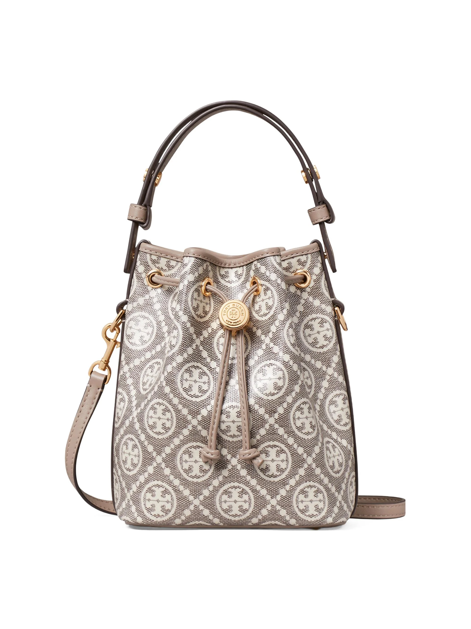 Women's Mini Monogram Jacquard Bucket Bag - Charcoal - 1