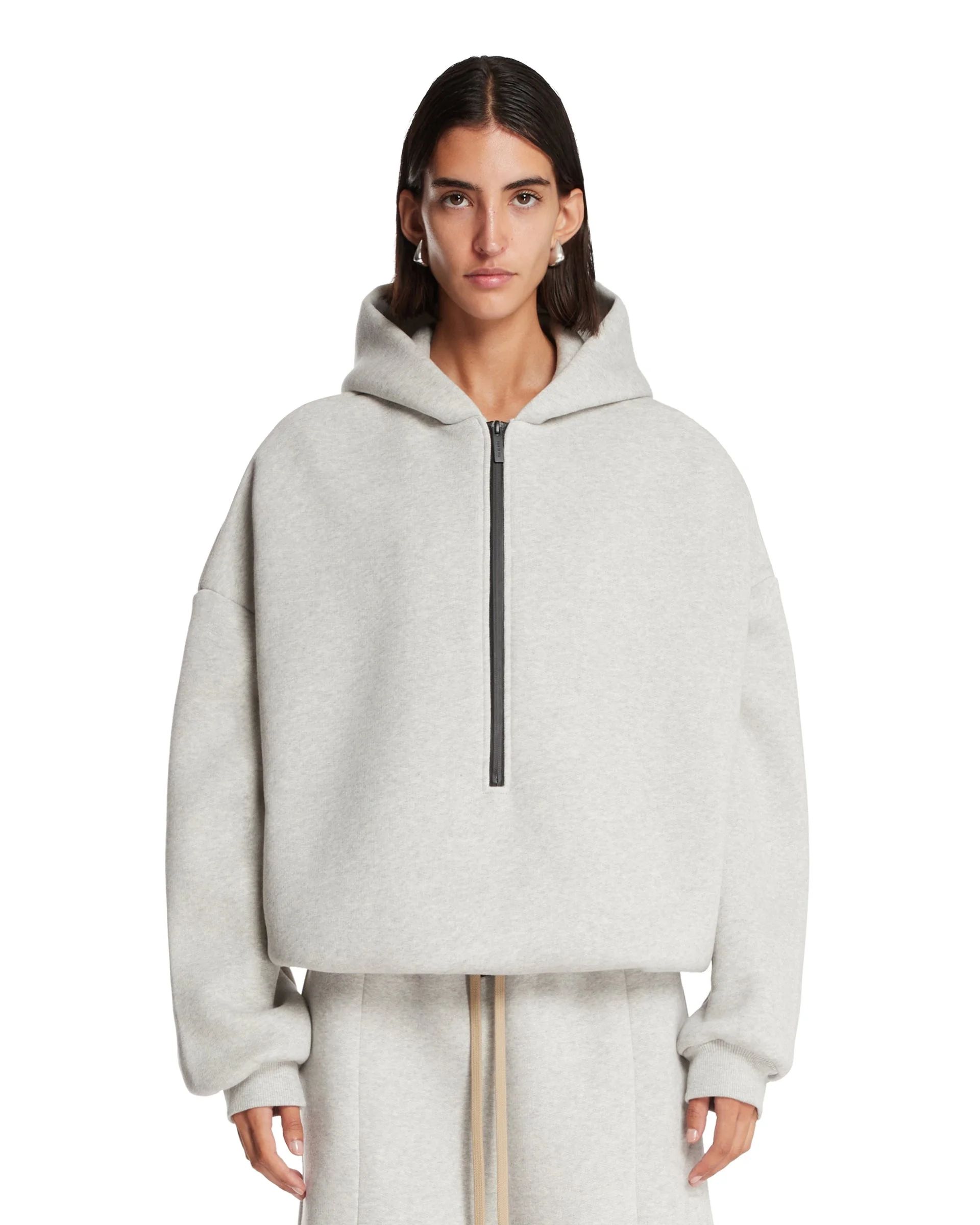 Gray Half-Zip Sweatshirt - 1