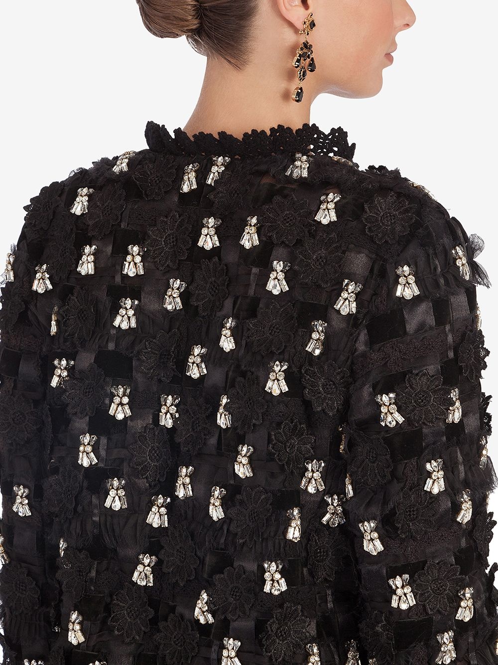 crystal-embellished woven jacket - 5