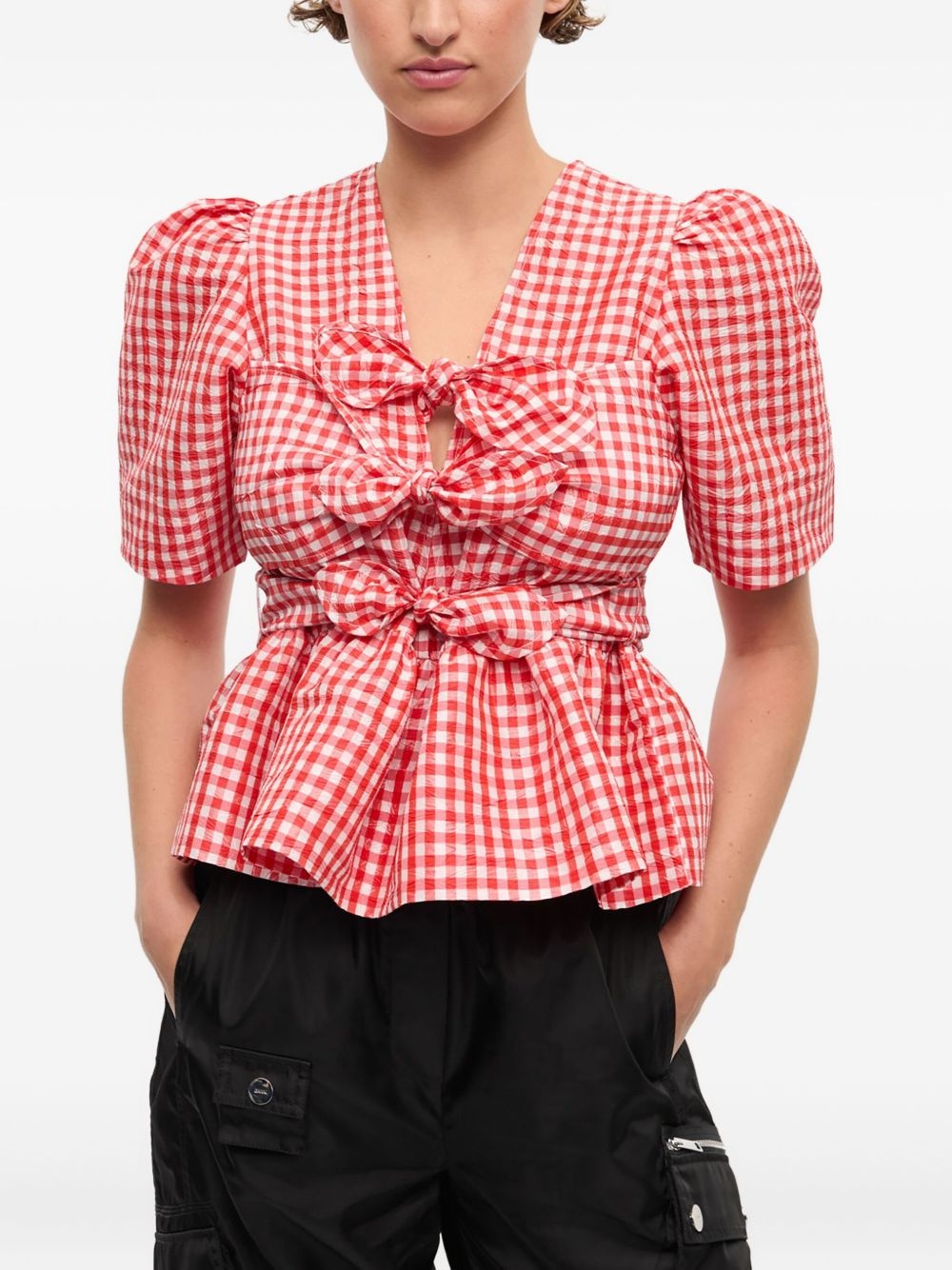 self-tie blouse - 3