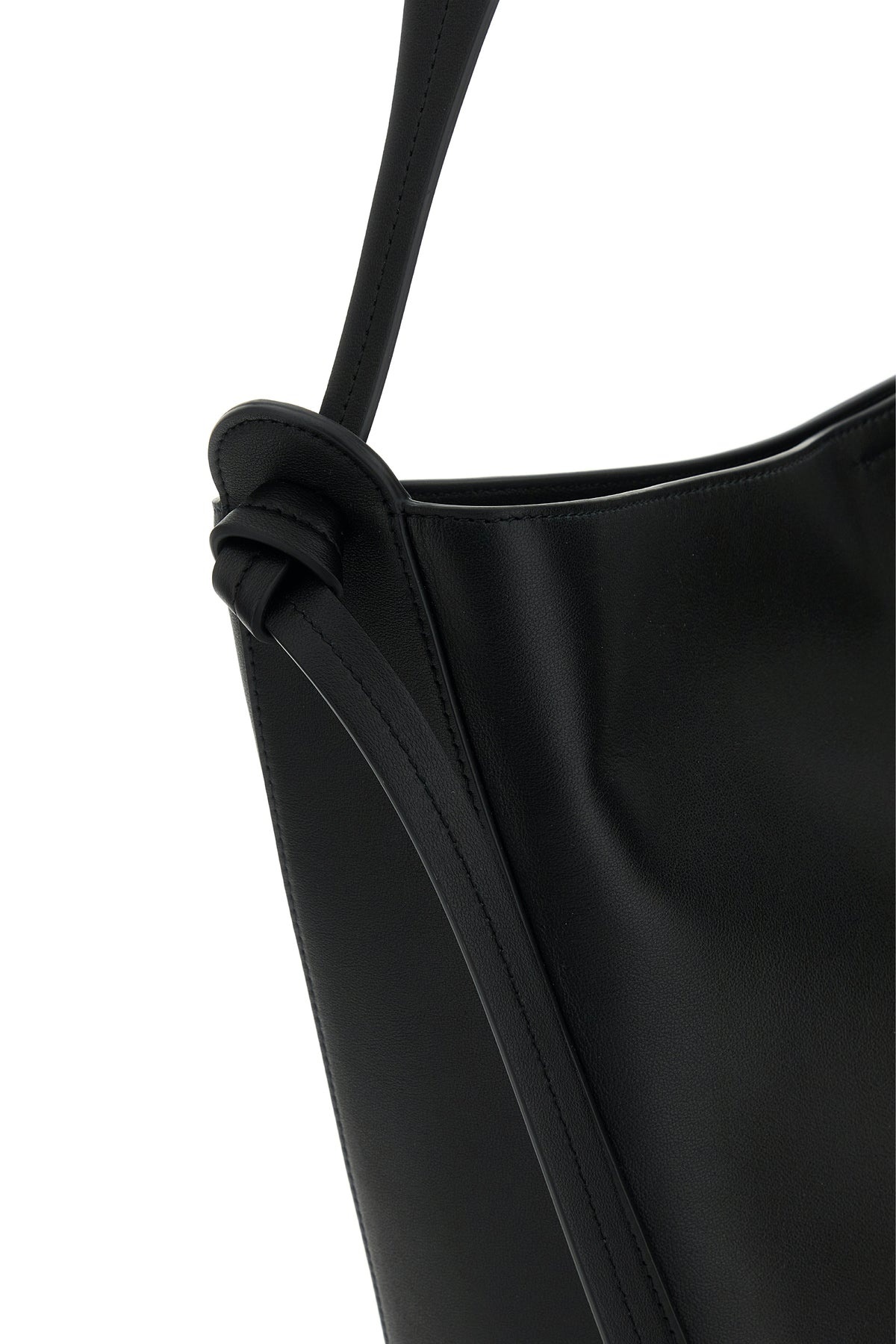 Black leather shopping bag - 4