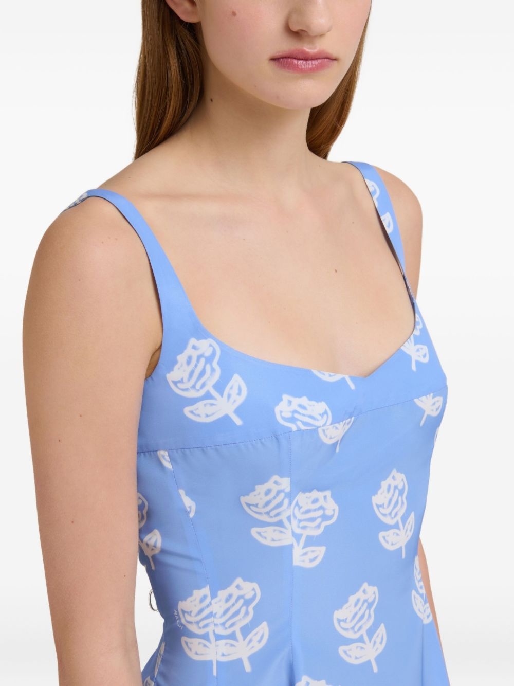 floral print slip dress - 4