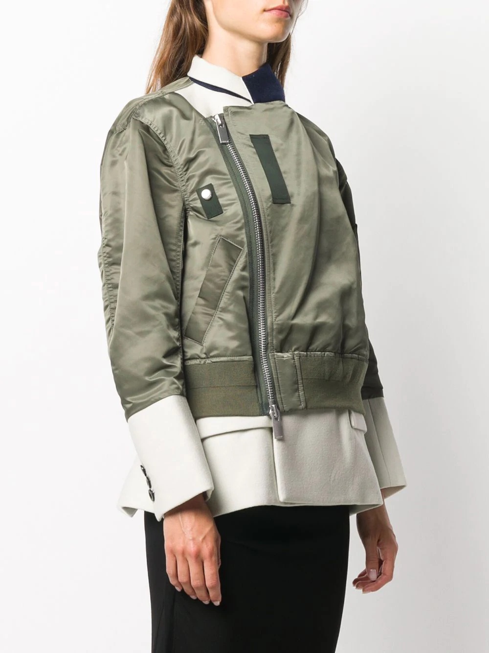 double layered bomber jacket  - 3