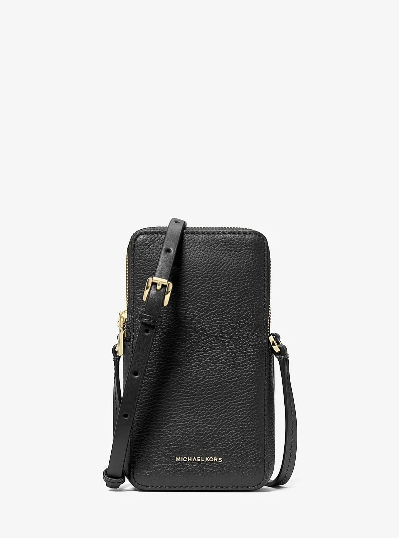 Jet Set Small Pebbled Leather Smartphone Crossbody Bag - 1