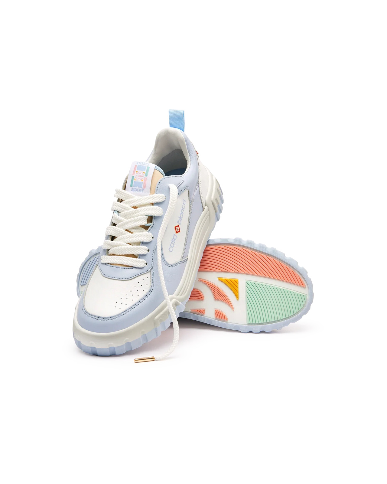Womens The Court White & Powder Blue Sneaker - 5