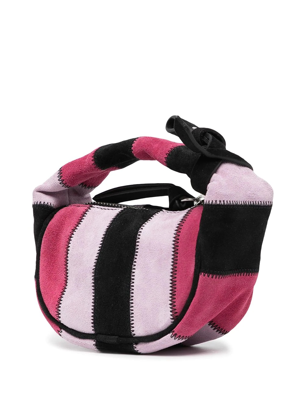 striped leather mini bag - 3