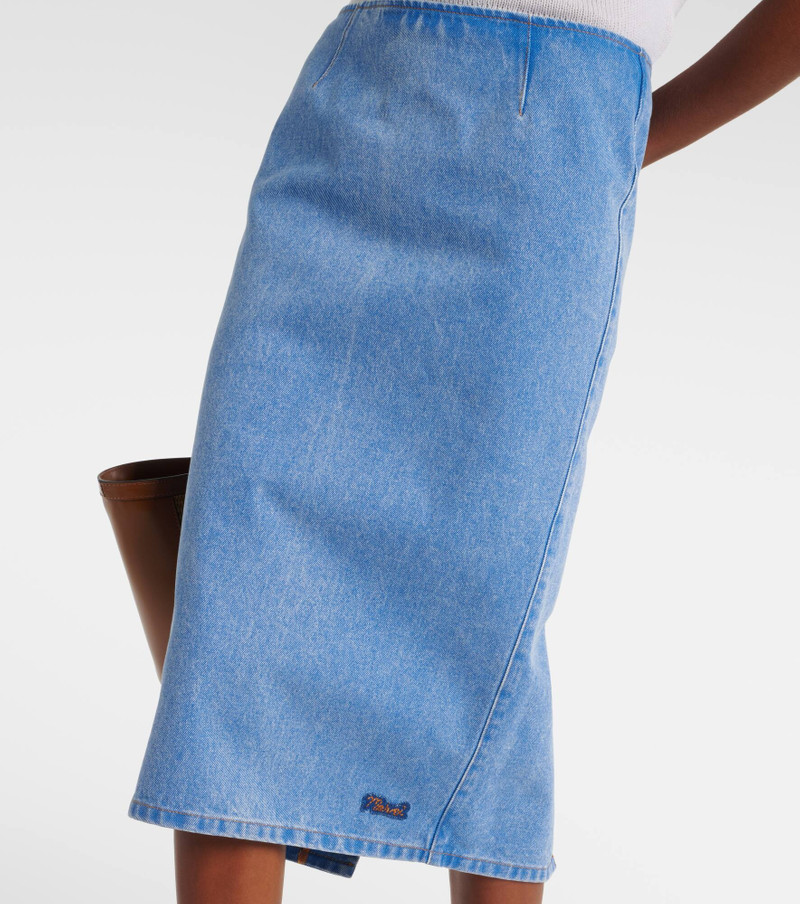 logo-patch denim 연필 스커트 4