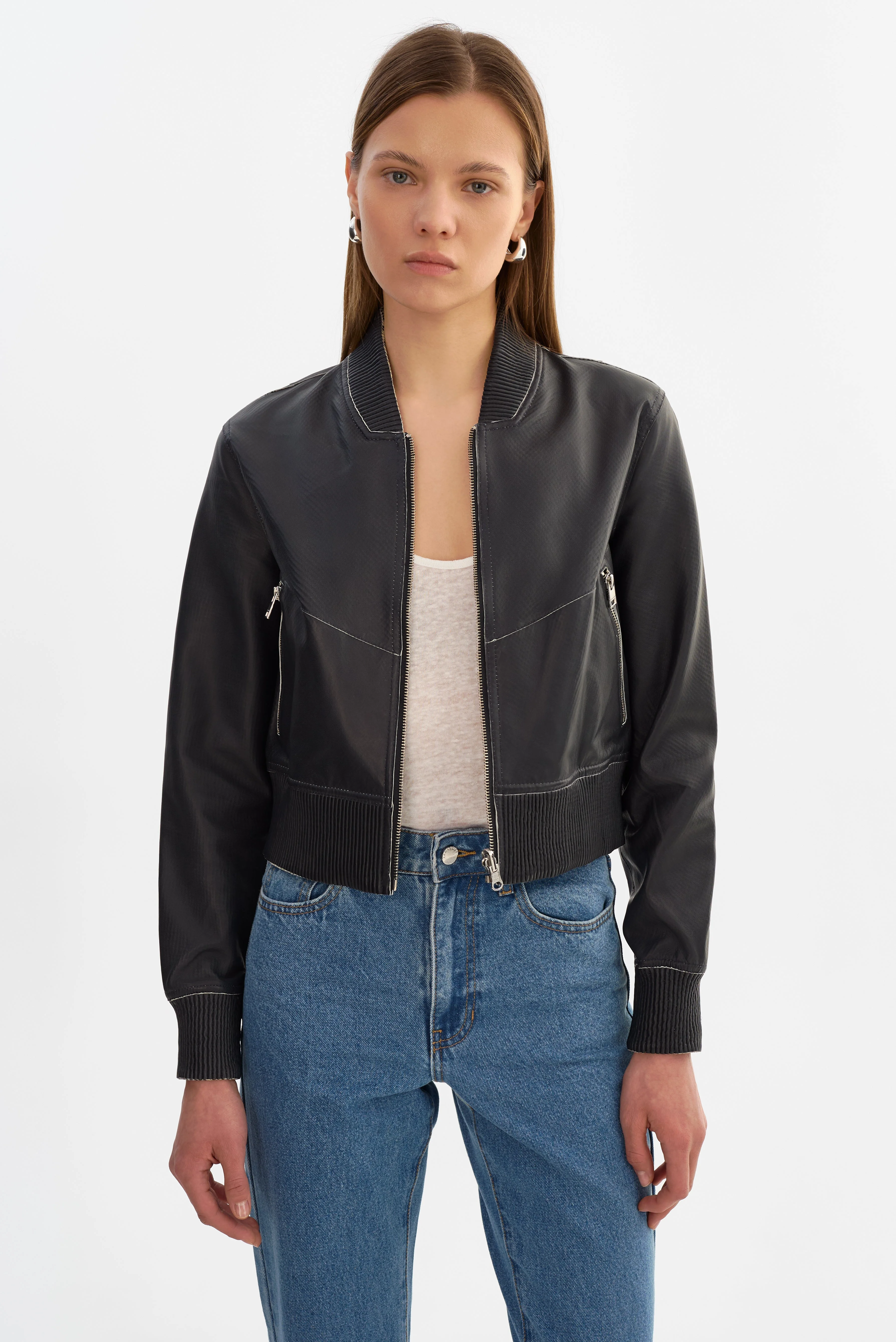KORDELLA | Reversible Leather Bomber Jacket - 1