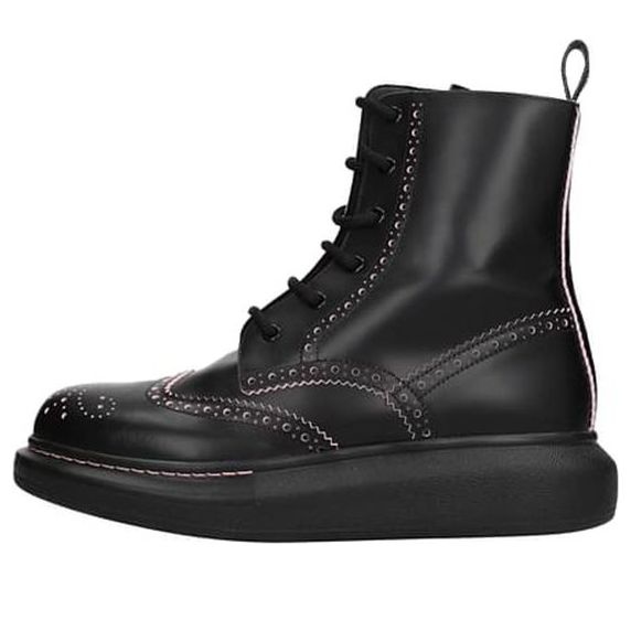 (WMNS) Alexander McQueen Hybrid Ankle Boots 'Core Black' 611703WHX5C1985 - 1